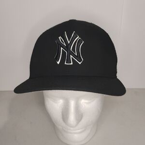 New Era Yankees 59FIFTY Fitted Trucker Hat Men's Black Size 7-3/8